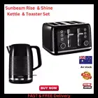 NEW Kettle and Toaster Set | 4 Slice Toaster and Kettle Set, 1.7L Ket Sunbeam