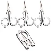 Stainless Steel Folding Portable Travel Scissors Foldable Paper String Craft