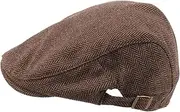 [SAFIGLE] Men's Beret Hat Vintage Outdoor Beret Cap Adjustable Size Comfortable Warm Fashion Coffee