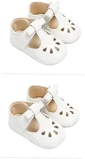 2pcs Sandals Shoes Summer Shoes Walking Shoes Flat Dress Shoes Flat Shoes Sandal Sandals for Little Little Sandal White ibasenice