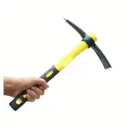 1pc, Forged Weeding Garden Pick Axe With Fiberglass Handle For Loosening Soil