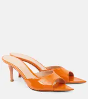 [Gianvito Rossi] Gianvito Rossi Patent leather mules AU 7 orange