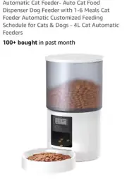Automatic Cat Feeder- Auto Cat Food Dispenser Dog Feeder w/ 1-6 Meals Feeder#738
