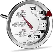 SINARDO Roasting Meat Thermometer T729E, Oven Safe, Large 2.5-Inch Easy-Read Face, Stainless Steel Stem and Housing