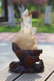 4.3kg Rare Natural Smokey Quartz Crystal Obelisk Crystal Point Mineral Tower