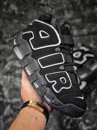 在飛比找Yahoo!奇摩拍賣優惠-Nike Air More Uptempo Gs 黑白 大A