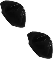 [DEARMAMY] Berets Women Beret Hat Vintage Painter Hat Fashion Beret Cap Fashion Beret Hat Cozy Beret for Women Vintage Painter Beret Hat Beret Female Supply Black Crystal Glass