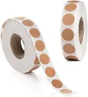 Kraft Dot Stickers, 1000 0.5" Circle Stickers on Roll, Kraft Dot Color Code Labels (Pack of 2)