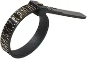 [Feelontop] Creative Adjustable Belt Ruler Ring Flexible Band Measuring Tool Resin Jewellery (Black)