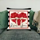 Sofa Cushion Cover Comfortable Decorative Valentine's Day Letter Print Rose