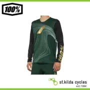 100% R-Core X LE Downhill/Enduro Jersey 100% Polyester- Forest Green