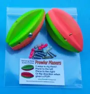 TWO 4" Prowler Planer Board Bobbers STEERABLE FLOATS for LURE OR BAIT Drift Cast