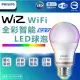 【Philips 飛利浦照明】2入組 Wi-Fi WiZ 智慧照明 8W LED全彩燈泡(PW004)