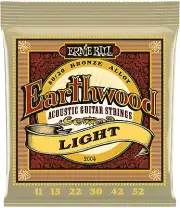 Ernie Ball Earthwood Light 80/20 Bronze Acoustic Guitar Strings - 11-52 Gauge