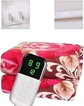 Electric Blanket Double Size, with Digital Remote & Heat Settings, Fast Heating, Soft Fitted Underblanket Fully Fitted Heated Mattress Cover, Dual Control