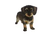 Esschert Design Standing Dachshund Statue Garden Animal Ornament Brown Black