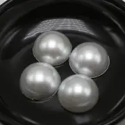 25 Pure White Half Pearl Bead 20mm Flat Back Scrapbook Craft Flatback Beads
