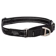 Rogz Control Non-Slip Dog Safety Collar Web Black Large