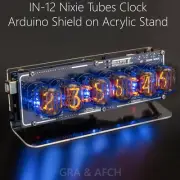 Nixie Tube Clock IN-12 Arduino Shield NCS312 on Acrylic Stand [without Arduino]