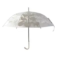 在飛比找ETMall東森購物網優惠-日本半自動貓爪長手柄透明雨傘