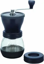 MSCS-2TB Ceramic Coffee Mill Skerton Hand Grinder, Black and Clear