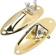 BIUDECO 2 Sets Ship Shaped Electric Guitar for Bass Output Socket Smooth Surface Replacement for Enhanced Tone and Performance