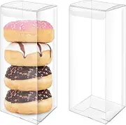 BILLIOTEAM 36 PCS Clear Gift Favor Boxes Candy Gift Box Clear Rectangle Box Plastic Box Transparent Candy Box Chocolate Cookies Treat Boxes For Christmas,Wedding,Party,Gift Wrapping(2" X 2" X 6")
