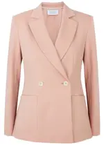 Harris Wharf London Double-breasted Stretch-jersey Blazer - Rose IT40 (UK8 / S)