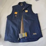 Ariat Rebar Vest Mens Large Tall Duracanvas Sherpa Fleece Lined Workwear New