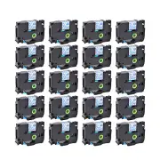 20PK Label for Brother P-Touch TZ 143 TZe 143 TZ143 Blue On Clear Tape 18mm
