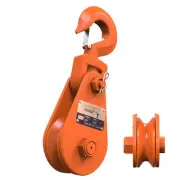 Snatch Block with Hook, Snatch Block 2 Ton WLL, 3" Sheave for 3/8" Inch Wire ...