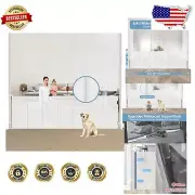 Adjustable 120 Inch Child and Pet Safety Gate – Smooth Retractable Design, White