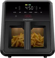 Air Fryer Turbofry 7-Qt, 6-In-1 High-Powered 450°F Cooking for Crispier Results,
