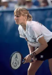 Steffi Graf of Germany in action during the US Open at the USTA N - Old Photo 7
