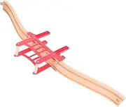 Interactive Wooden Train Track Bridge for Boys and Girls The Train Accessory Kit Set of Straight Tracks Connectors