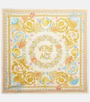 [Versace] Versace Underwater Barocco silk twill scarf One Size yellow