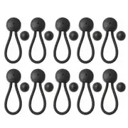 unbrand Anti Slip Safety Bungee Shock Cord & Stayput Fastener for Boats Automotives- Black