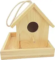Bird House - Nesting Box | Bird Boxes | Wooden Bird House Feeder | Sturdy Decorative Cottages Cage | Warm Weatherable Parrot Box, Outdoor Birdhouse Room, Nest Garden Patio Decor for Balcony, Window