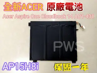 【全新 宏碁 Acer Aspire One Cloudbook 14 AO1-431 原廠電池】AP15H8I