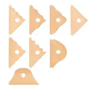 8Pcs Pottery Trimming Tools Pottery Ribs Pottery Clay Foot Shaper Tools9718