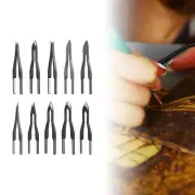 10Pcs Pyrography Tips Portable Hot Stamping Practical Wood Burning Tips For