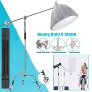 1PCS Studio Heavy Duty 11ft C Stand Light Century Boom Arm Grip Stainless Steel