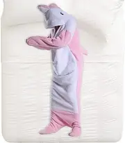 [Generic] Animal Blanket Hoodie Pyjamas, Blanket Hoodie Pyjamas, Cartoon Whale Blanket Hoodie Wearable - Soft Cosy Pyjama Costume, Blanket Hoodie for Adults, Cartoon Blanket Hoodie for Men and Women