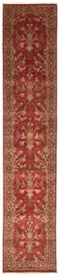 Vintage Hand-knotted Runner Rug 2'6" x 12'9" Traditional Wool Carpet