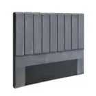 Artiss Bed Frame Double Size Bed Head Headboard Bedhead Velvet Base VELA Grey