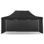 Gazebo Tent Marquee 3x4.5m PopUp Outdoor Wallaroo Black
