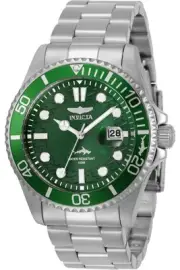 Men's Pro Diver Quartz Watch with Stainless Steel Strap, Silver, 22 (Model: 3...
