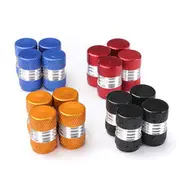 4PCS Aluminum Alloy Car Wheel Tire Valve Stem Caps Dust Covers 30 PURPLE