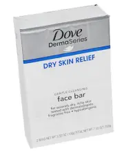 Dove Derma Series Dry Skin Relief Gentle Cleansing Face Bar Soap 2-Bars