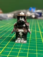 Custom Painted LEGO Star Wars Brown Clone Commander Minifigure Clone Trooper
